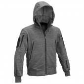 DEFCON 5 D5-2250 Sweater Jacket with Hood BLACK MELANGE L