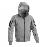 DEFCON 5 D5-2250 Sweater Jacket with Hood GREY MELANGE M