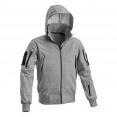 DEFCON 5 D5-2250 Sweater Jacket with Hood GREY MELANGE L