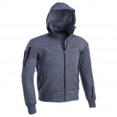 DEFCON 5 D5-2250 Sweater Jacket with Hood NAVY BLUE MELANGE L