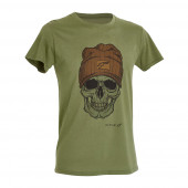 D.FIVE DF5-F61430-2 T-Shirt Skull with Wool Cap OD GREEN XL
