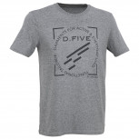D.FIVE DF5-TFL02 T-Shirt Front Chest Logo MID HEATHER GREY XXL