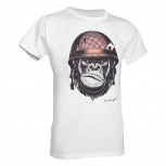 D.FIVE DF5-F61430-8 T-Shirt Monkey with Helmet WHITE S