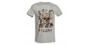 D.FIVE DF5-F61430-6 T-Shirt Skull with Flowers ZINC XXL