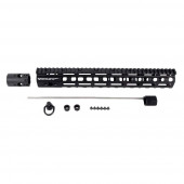 PTS GA026490307 Griffin Armament Low Pro RIGID M-LOK Rail 13.5â€ Black