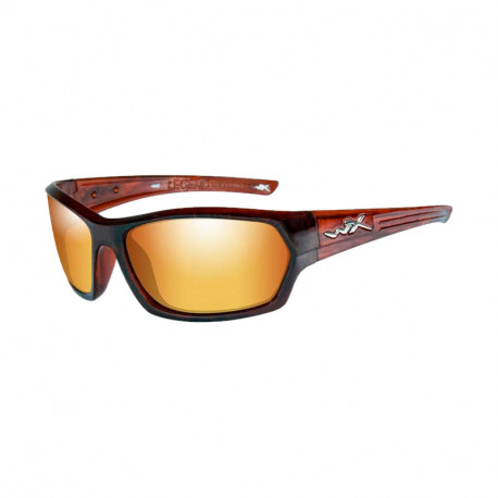 WILEY X LEGEND Polarized Gold Mirror Gloss Hickory Brown Frame